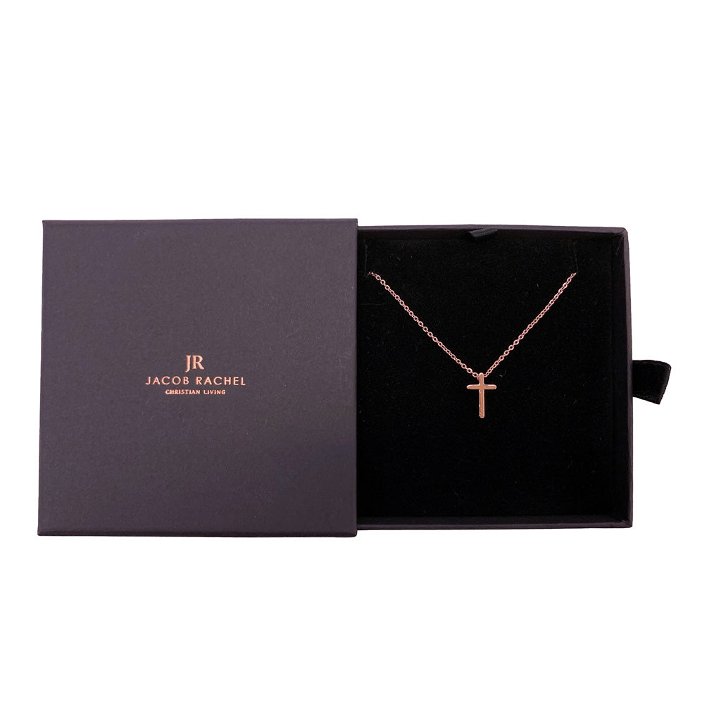 ROCKONLINE | New Creation Church | NCC | Joseph Prince | ROCK Bookshop | ROCK Bookstore | Star Vista | Lifestyle | Mothers | Ladies | Gift | Necklace | Earrings | Bangle | Scriptures | Mini Cross Pendant Necklace Rose Gold  by Jacob Rachel | Free delivery for Singapore Orders above $50.