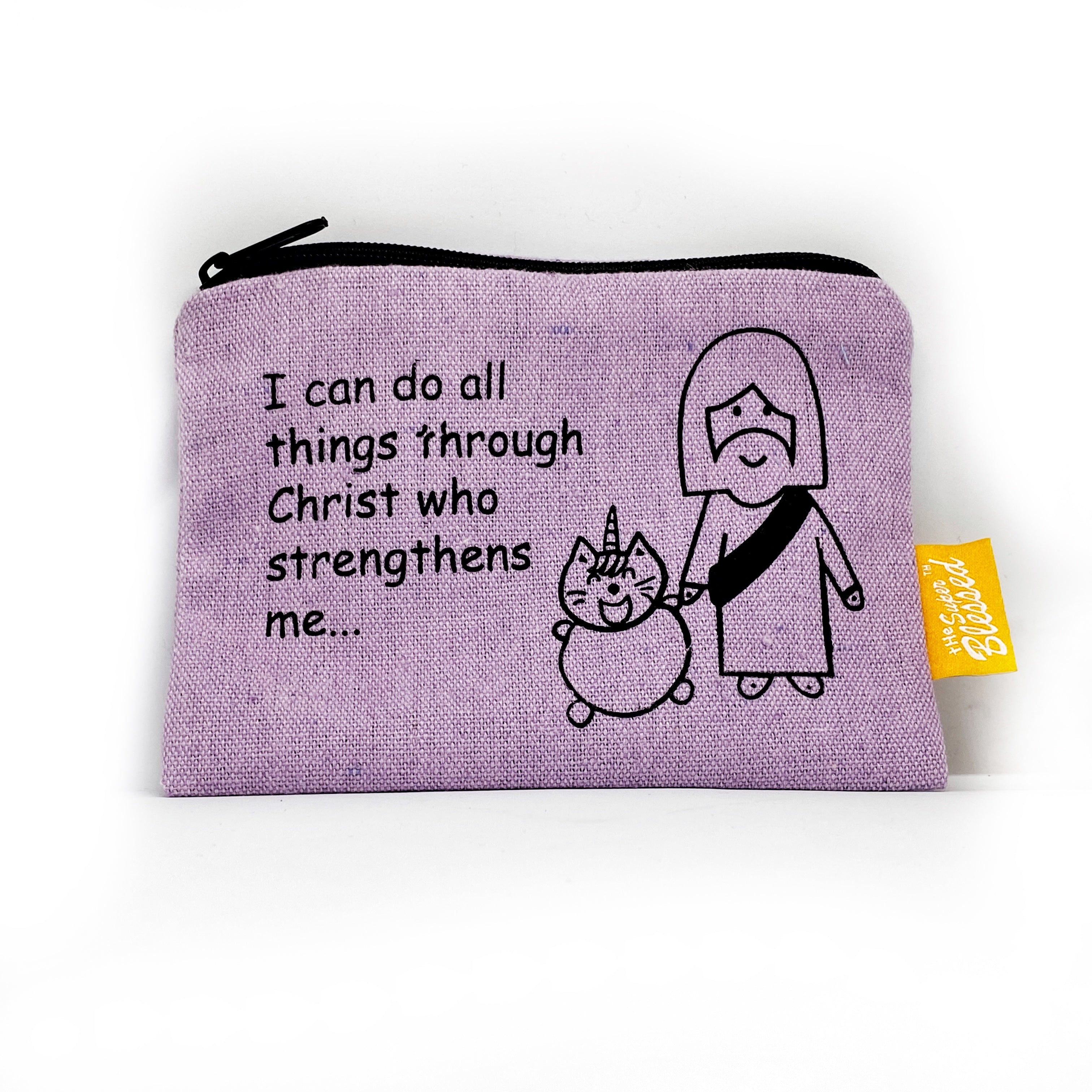 ROCKONLINE | New Creation Church | Joseph Prince | Scriptures | Gifts | Coin Pouch | Scriptures | Canvas Coin Pouch 13x9cm | Christian Gifts | Small Gifts | Women | Youth | The Super Blessed | Rock Bookshop | Rock Bookstore | Star Vista | Free Delivery for Singapore Orders above $50.