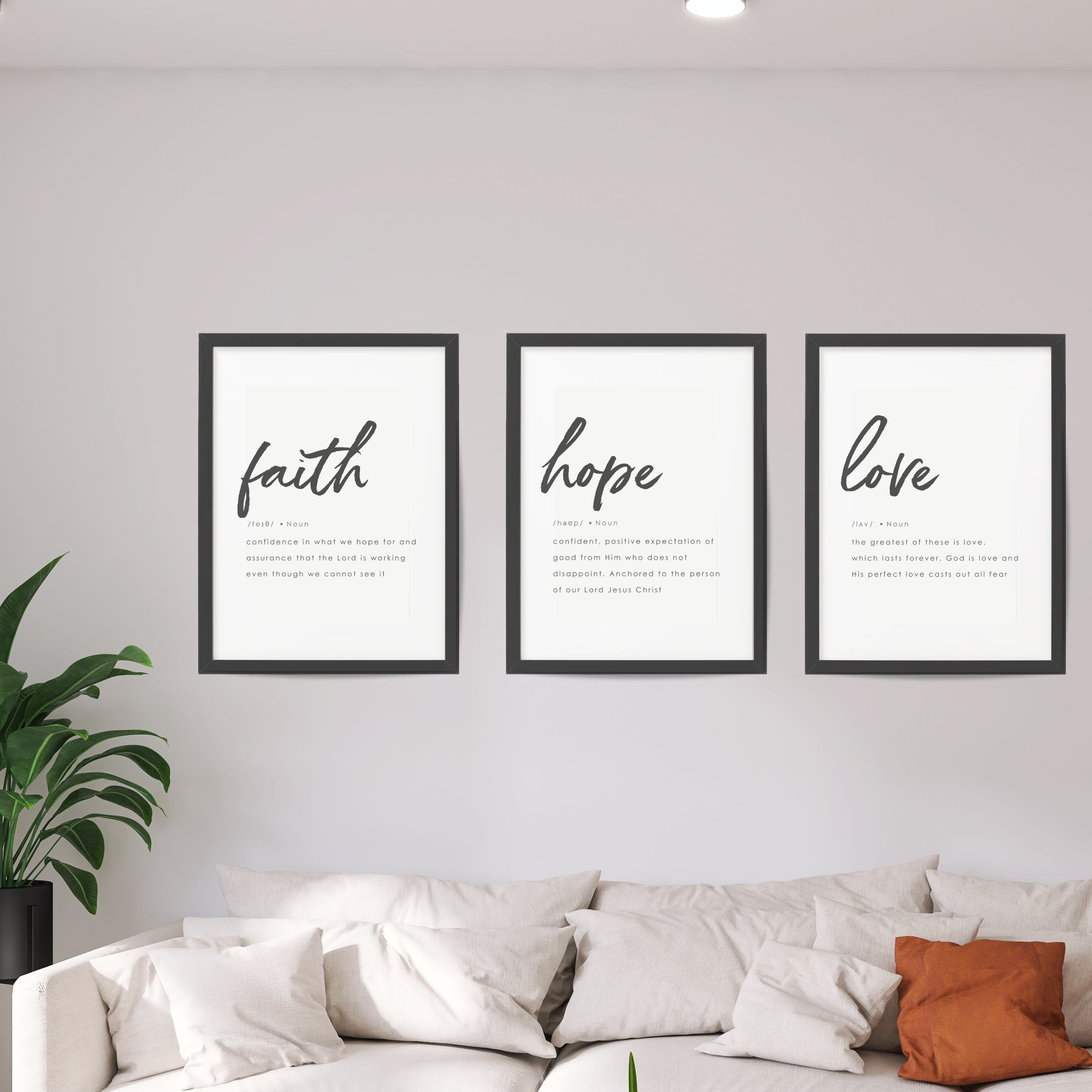 Love, A3 Print in Black Frame by His Fruitful Vine