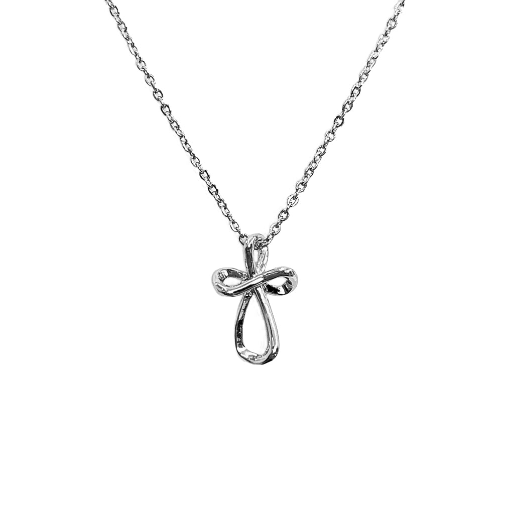 Infinity Cross, White Gold Necklace by Jacob Rachel
