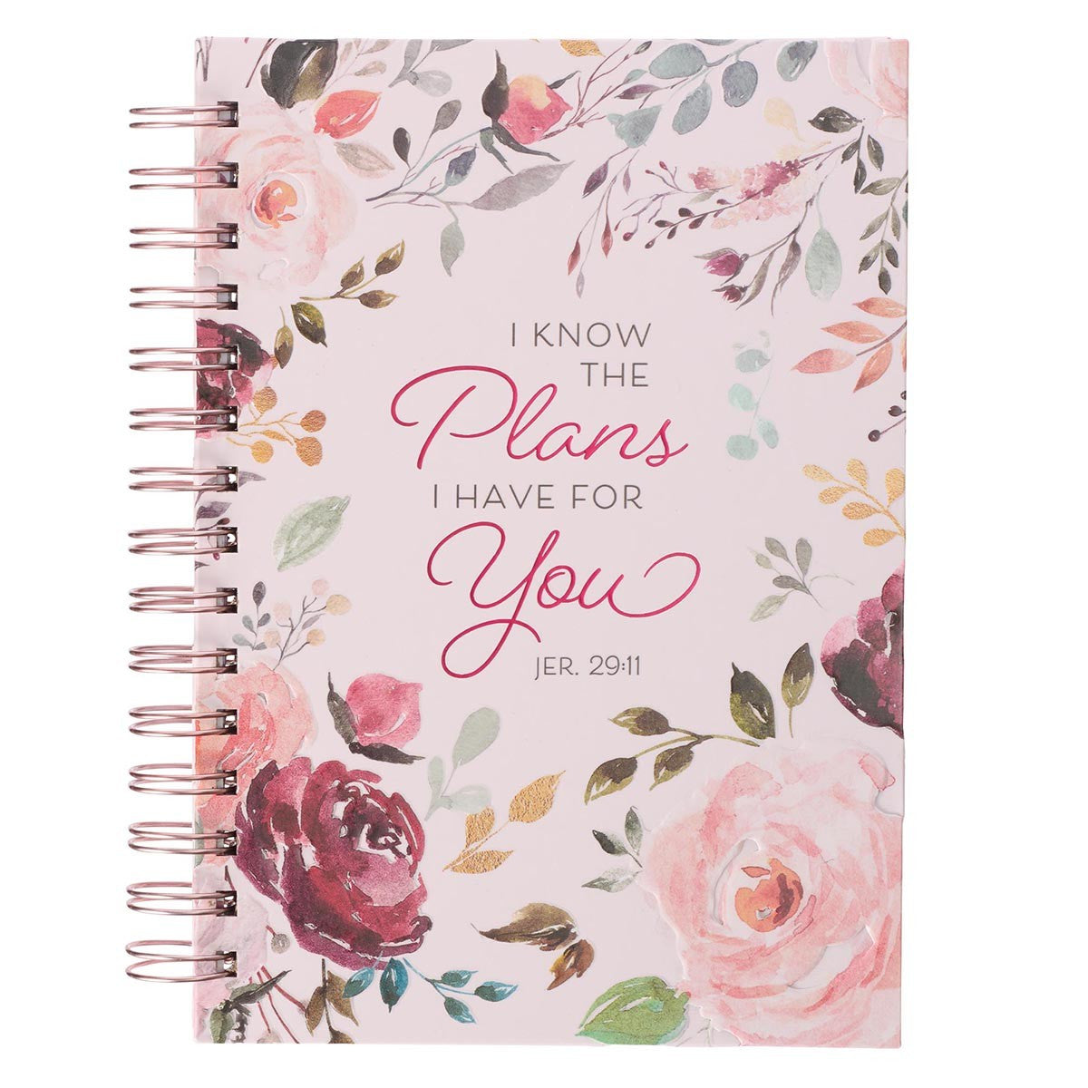 Wirebound Journal, The Plans I Have for You Plum Floral, Hardcover