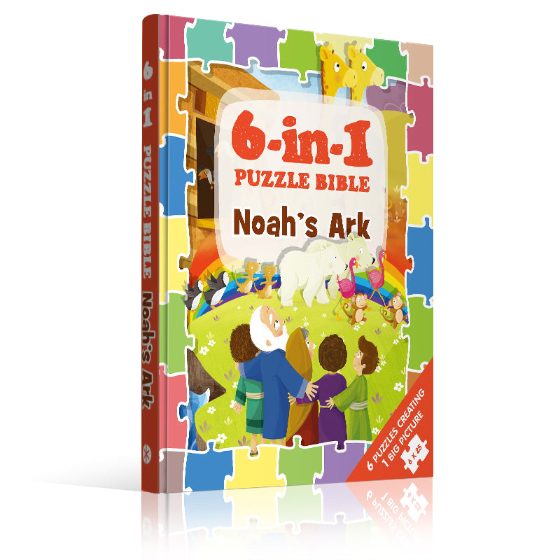 ROCKONLINE | New Creation Church | NCC | Joseph Prince | ROCK Bookshop | ROCK Bookstore | Star Vista | Children | Kids | Preschooler | Bible Stories | Puzzles | Noah | Jig Saw Puzzle | Scripture | Adventure | Bible | 6-in-1 Puzzle Bibles, Noah's Ark | Free delivery for Singapore Orders above $50.