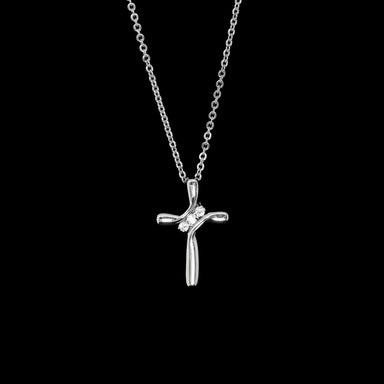 ROCKONLINE | New Creation Church | NCC | Joseph Prince | ROCK Bookshop | ROCK Bookstore | Star Vista | Lifestyle | Mothers | Ladies | Gift | Necklace | Earrings | Bangle | Scriptures | Swarovski Crystals | Brilliance Trinity Cross, White Gold by Jacob Rachel | Free delivery for Singapore Orders above $50.