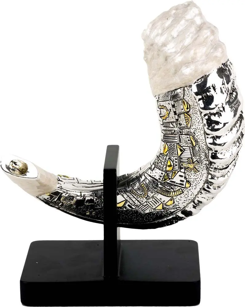  ROCKONLINE | Shofar Ram's Horn with Stand, Jerusalem City, Silver | Israel | Jerusalem | Christian Living | New Creation Church | NCC | Joseph Prince | ROCK Bookshop | ROCK Bookstore | Star Vista | Free delivery for Singapore Orders above $50. 