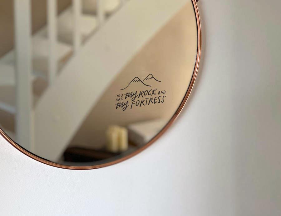 My Rock My Fortress {Mirror Decal Sticker}