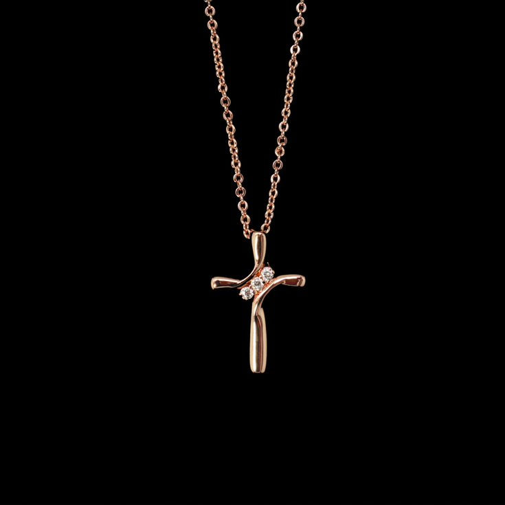 ROCKONLINE | New Creation Church | NCC | Joseph Prince | ROCK Bookshop | ROCK Bookstore | Star Vista | Lifestyle | Mothers | Ladies | Gift | Necklace | Earrings | Bangle | Scriptures | Swarovski Crystals | Brilliance Trinity Cross, Rose Gold by Jacob Rachel | Free delivery for Singapore Orders above $50.