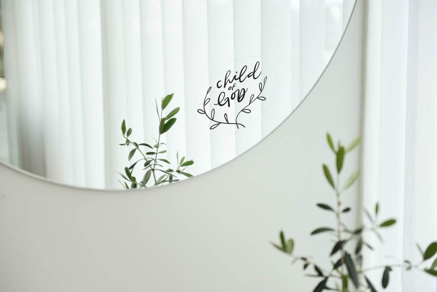 ROCKONLINE | Mirror Decal Sticker by The Commandment Co. | Home Decor | Home Living | Christian Arts | Lifestyle | New Creation Church | NCC | Joseph Prince | ROCK Bookshop | ROCK Bookstore | Star Vista | Free delivery for Singapore Orders above $50.