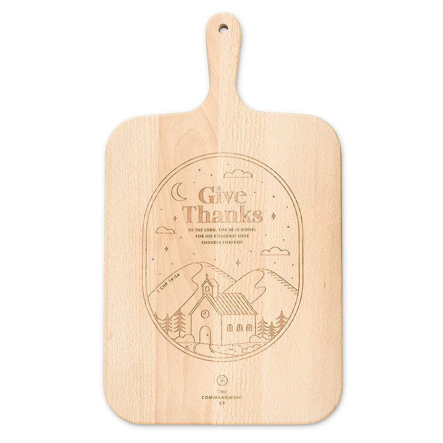 ROCKONLINE | Wooden Cutting Board by The Commandment Co. | Home Decor | Home Living | Housewarming | Christian Arts | Lifestyle | New Creation Church | NCC | Joseph Prince | ROCK Bookshop | ROCK Bookstore | Star Vista | Free delivery for Singapore Orders above $50.