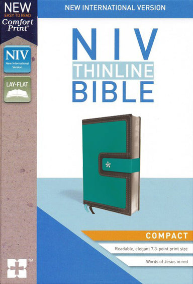 ROCKONLINE | New Creation Church | NCC | Joseph Prince | ROCK Bookshop | ROCK Bookstore | Star Vista | NIV | NIV Thinline Compact Bible | Turquoise/Chocolate Leather | Compact Bible | Free delivery for Singapore Orders above $50.
